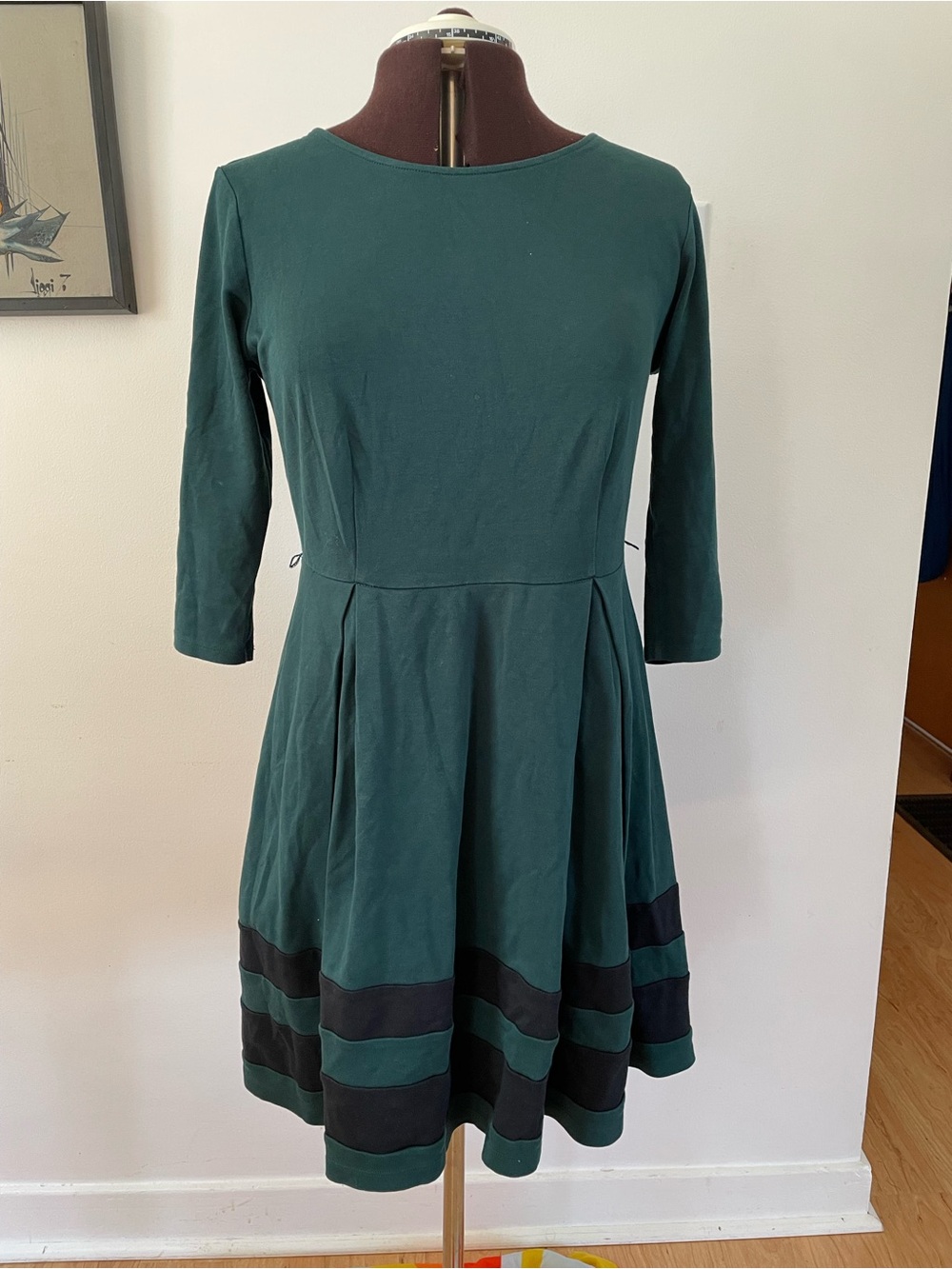 New York & Company 100% cotton 3/4 sleeve midi dress